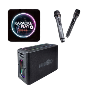 KaraokePlay com dois microfones sem fios