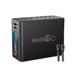 Caixa De Som Imenso Com 2 Microfones Sem Fio x32